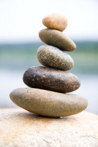 stones balancing on each other in meditation quiet
