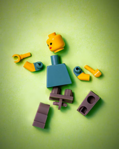 Lego person coming apart